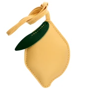 Colgante limón 8x5,5 cm para bolso bisutería - PU - Amarillo/verde x1