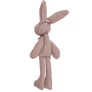 Colgante conejo 12x4 cm para bolso bisutería - Tela - Rayas Marrón - Crudo x1