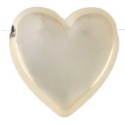 Cuenta en forma de corazón de 22 x 22,5 mm de acrílico metalizado CCB - Dorado x1