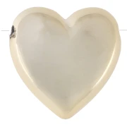 Cuenta en forma de corazón de 22 x 22,5 mm de acrílico metalizado CCB - Dorado x1