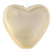 Cuenta en forma de corazón de 15,5 x 17 mm de acrílico metalizado CCB - Dorado x1