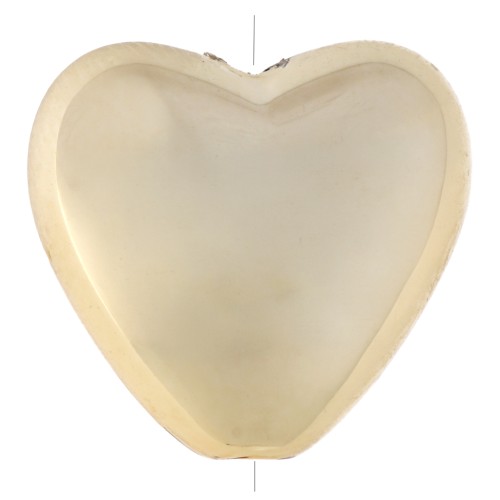 Cuenta en forma de corazón de 15,5 x 17 mm de acrílico metalizado CCB - Dorado x1