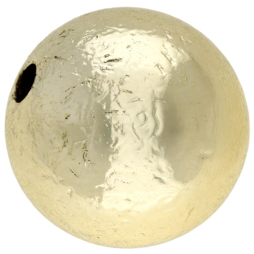 20 mm perla redonda efecto arrugado en acrílico metalizado CCB - Dorado x1