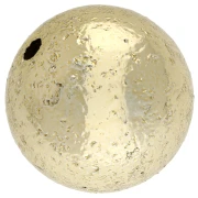 Perla redonda efecto arrugado de 18 mm en acrílico metalizado CCB - Dorado x1
