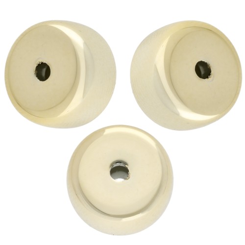 Cuentas arandalas Heishi 12x7 mm en acrílico CCB metalizado - Dorado x8