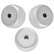 Cuentas arandalas Heishi 12x7 mm acrílico metalizado CCB - Plateado x8