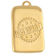 Charm de lata de sardina 24,5x16 mm - Dorado con oro fino x1