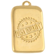 Charm de lata de sardina 24,5x16 mm - Dorado con oro fino x1