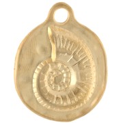 Colgante Concha Espiral 19 mm - Dorado con oro fino x1