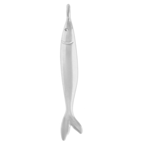 Colgante pez 40x6,5 mm - Plata de ley envejecida x1