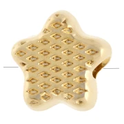 Perla estrella de mar 9 mm con resina epoxi - Dorada con oro fino - Roja x1