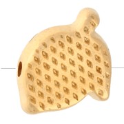 Cuenta Limón 10x12 mm con resina epoxi - Dorado con oro fino - Amarillo x1