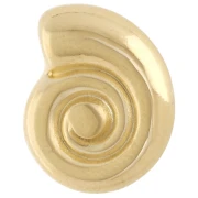 Empujador de cordón doble 2 mm - concha - 13x15 mm - Dorado x1