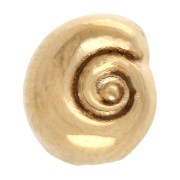 Empujador de concha espiral de 5 mm para encaje de 3 mm - Dorado con oro fino x1