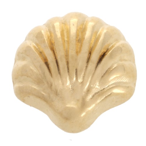 Empujador de conchas 6x7 mm para encaje de 3 mm - Dorado fino x1