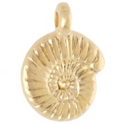 Oro de 24 Quilates - Dije de concha en espiral de 9 mm - Dorado con oro fino x1 Dije de concha en espiral de 9 mm - Dorado con oro fino x1