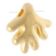 Cuenta de coral de 9 mm - Dorado con oro fino x1