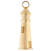 Colgante Faro 25x8 mm - Dorado con oro fino x1