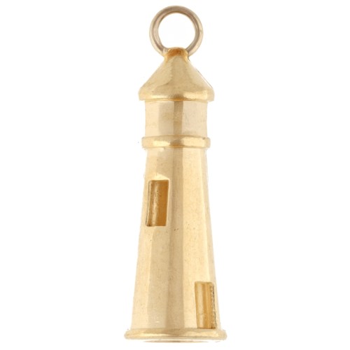 Colgante Faro 25x8 mm - Dorado con oro fino x1