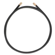 Cordón magnético para pulsera y collar - Acero inoxidable 316 Gold - Negro x1