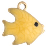 Mini dije de pez 10 mm con epoxi - Acero inoxidable 304 Oro - Amarillo x1