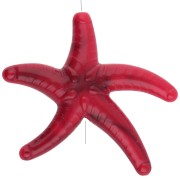 Negro - Perla acrílica estrella de mar 37x43 mm - Rojo - Negro jaspeado x1 Perla acrílica estrella de mar 37x43 mm - Rojo - Negro jaspeado x1