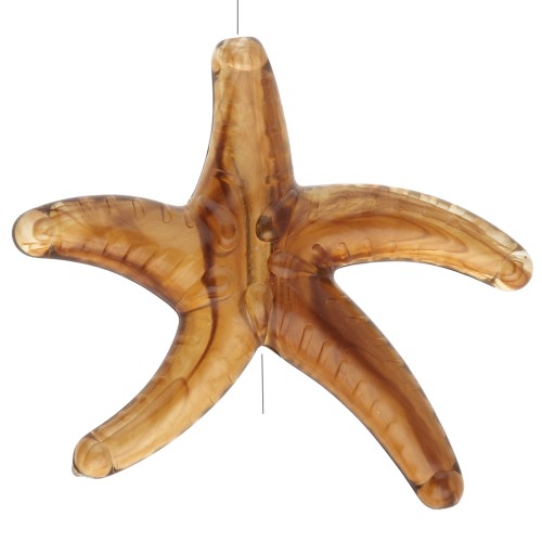 Perla acrílica estrella de mar 37x43 mm - Marrón x1