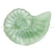 Cuenta acrílica de concha de caracol 20x16 mm - Liquen jaspeado x1