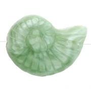 Cuenta acrílica de concha de caracol 40x30 mm - Liquen jaspeado x1