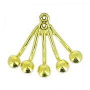 Pendientes Ear Jackets bolas 18 mm de Plata 925 dorado x2|raw }}