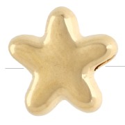 Ojo de estrella de mar de 10 mm con resina epoxi - Dorado - Blanco