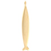 Colgante pez 58x9 mm con resina epoxi - Dorado con oro fino - Azul - Rojo x1