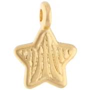 Dije de estrella 11,5x9 mm con resina epoxi - Dorado con oro fino - Blanco - Turquesa