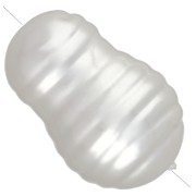 Cuenta barroca irregular de 15 x 10 mm, imitación de perla de agua dulce - Blanco nacarado x1