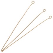 Clavos de cabeza redonda 60x0,7 mm - 3 micras chapados en oro x6