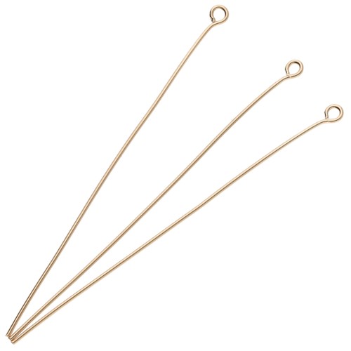 Clavos de cabeza redonda 60x0,7 mm - 3 micras chapados en oro x6