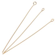 Clavos de cabeza redonda 51x0,7 mm - 3 micras chapados en oro x6|raw }}