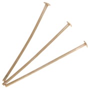 Clavos de cabeza plana 17x0,5 mm - 3 micras chapados en oro x6