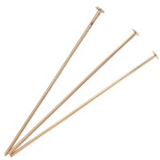 Clavos de cabeza plana 32x0,6 mm - 3 micras chapados en oro x6|raw }}