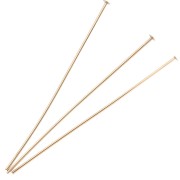 Clavos cabeza plana 41x0,6 mm - 3 micras dorados x6