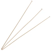 Clavos de cabeza plana 63x0,6 mm - 3 micras chapados en oro x6