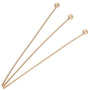 Clavos de cabeza esférica 31x0,55 mm - 3 micras chapados en oro x6|raw }}