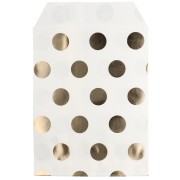 13,00cm - Sobre de papel de 10 x 13 cm - estampado de lunares - Blanco - Dorado x1 Sobre de papel de 10 x 13 cm - estampado de lunares - Blanco - Dorado x1