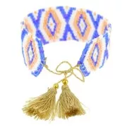 Pulsera trenzada de cuentas motivo navajo 28 mm Light Peach/Sand