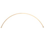 Entrepieza de medio aro para collar, 125 x 2 mm - Dorado con oro fino x1