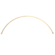 Entrepieza de medio aro para collar, 125 x 2 mm - Dorado con oro fino x1