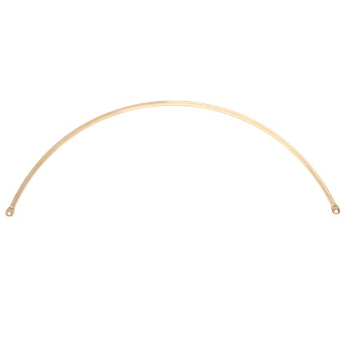 Entrepieza de medio aro para collar, 125 x 2 mm - Dorado con oro fino x1