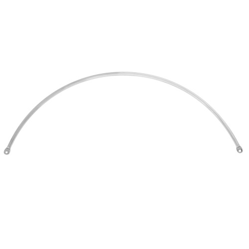 Entrepieza de medio aro para collar, 125 x 2 mm - Chapado en plata fina x1