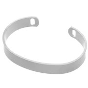 Regalo - Pulsera ovalada 16 cm 2 agujeros - Rodio x1