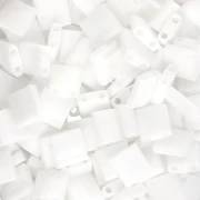 Miyuki Tila Beads 5x5x1.9 mm TL-0402 - Blanco Paquete de 100g